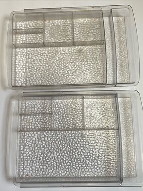 2 Expandable Acrylic Makeup Storage Trays